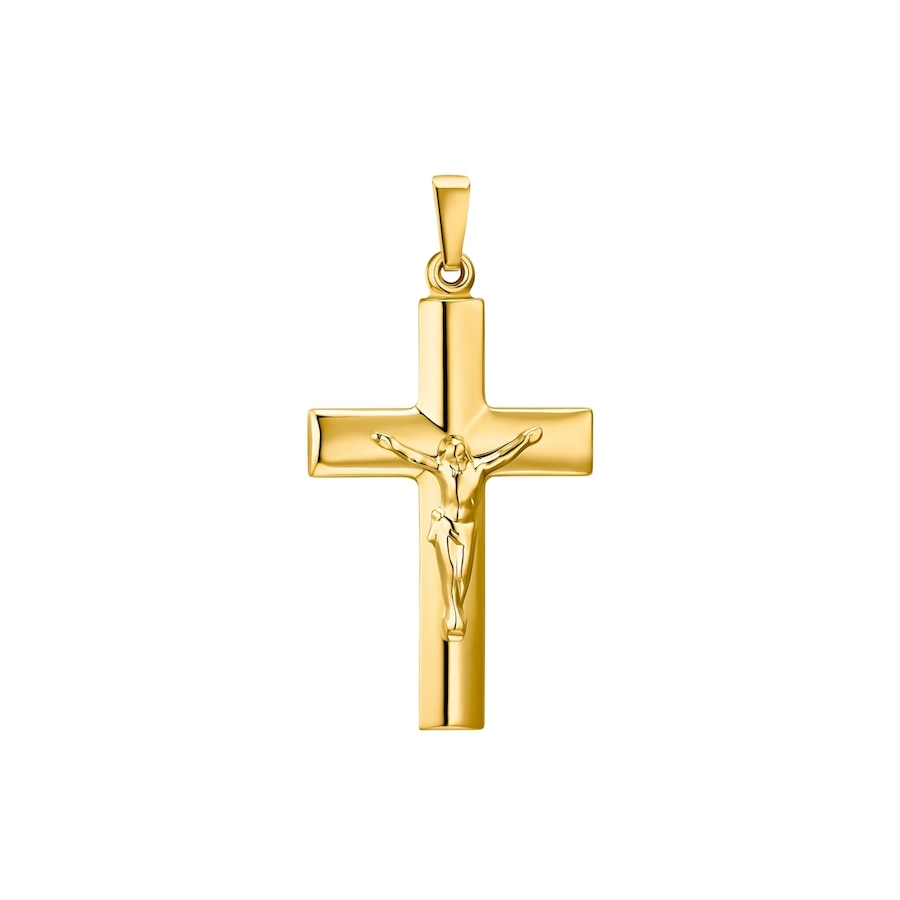 Amor Anhänger Set für Damen und Herren, Unisex, Gold 375, Kreuz mit Corpus (1-tlg)