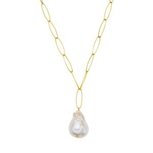 Valero Pearls Perlenkette gelbgold, aus Süßwasser-Zuchtperlen