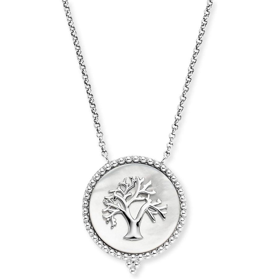Engelsrufer Kette mit Anhänger Engelsrufer Halskette Silber ERN-LILTREE-PE mit Lebensbaum Perlmutt (1-tlg)