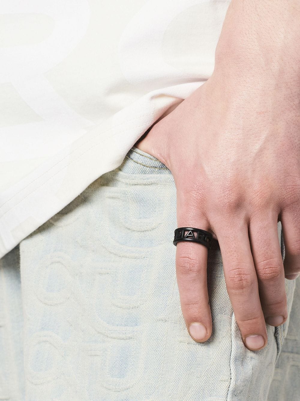Marc Jacobs Ring met monogram - Zwart