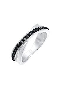 Elli Dames wikkelring met kristallen in 925 Sterling Zilver