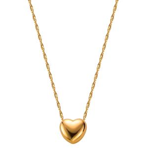 Lucardi Ketting 14 Karaat Goud 42cm -goudkleurig