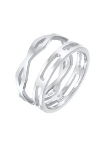 Elli Dames Stack Ring Set Duo in 925 Sterling Zilver