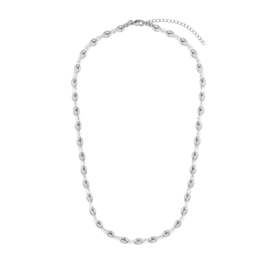 Heideman Collier Maya silberfarben poliert (inkl. Geschenkverpackung), Halskette mit ausgefallenen Perlen