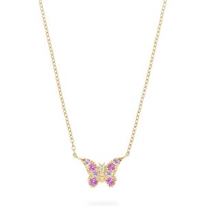 GUIA Collier GUIA Damen-Kette 585er Gelbgold 8 Saphir