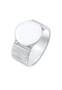 Elli PREMIUM Dames zegelring Reliëf Structuur Chunky Blogger Trend in 925 Sterling Zilver