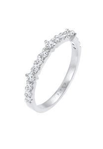 Elli PREMIUM Dames Memoire Eternity Engagement Liefdesymbool met Topaz Edelstenen in 925 Sterling Zilver