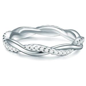 Trilani Zilveren ring Sterling zilver Zirkonia in Zilver