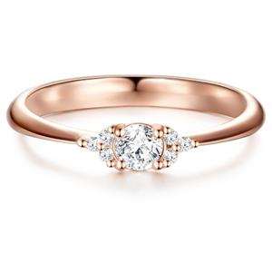 Trilani Zilveren ring Sterling zilver Zirkonia in Roségoud