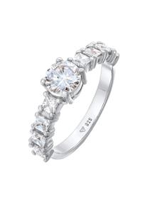 Elli Dames Verlovingsring Elegant met Zirkonia kristallen in 925 Sterling Zilver