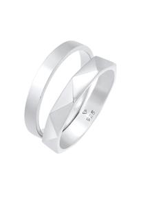 Elli Dames Bandring basic Zeshoek Gehamerd in 925 Sterling Zilver