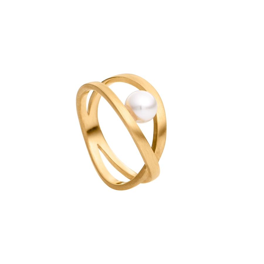 Heideman Fingerring Facilis goldfarben (Ring, 1-tlg., inkl. Geschenkverpackung), Damenring für Frauen mit Perle