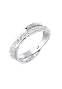 Elli Dames Wikkel Modern met wit Emaille in 925 Sterling Zilver