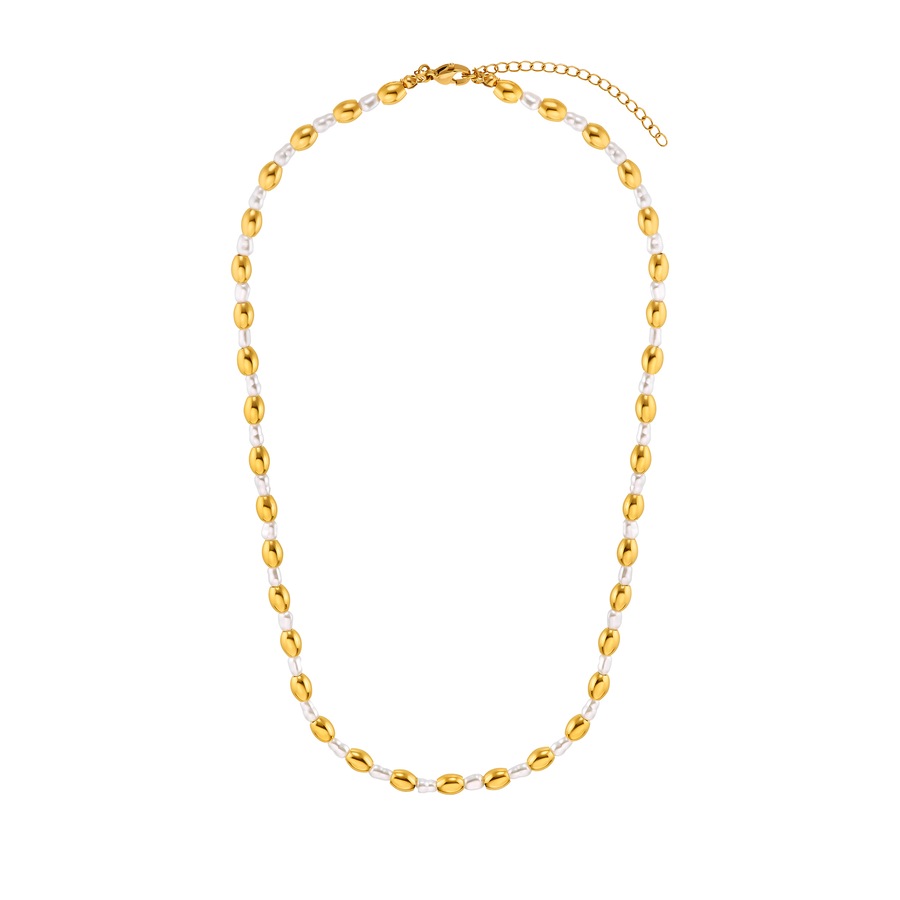 Heideman Collier Maya silberfarben poliert (inkl. Geschenkverpackung), Halskette mit ausgefallenen Perlen
