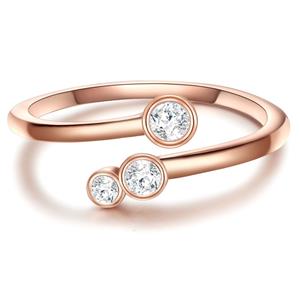 Glanzstücke München Zilveren ring Sterling zilver Zirkonia in Roségoud