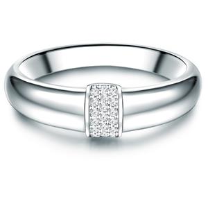 Trilani Zilveren ring Sterling zilver Zirkonia in Zilver