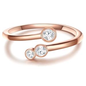 Glanzstücke München Zilveren ring Sterling zilver Zirkonia in Roségoud