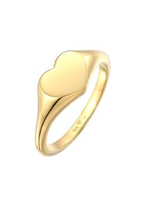 Elli Dames Signet Hart Liefde Symbool in 925 Sterling Zilver