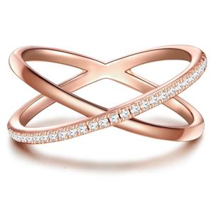 Glanzstücke München Zilveren ring Sterling zilver Zirkonia in Roségoud