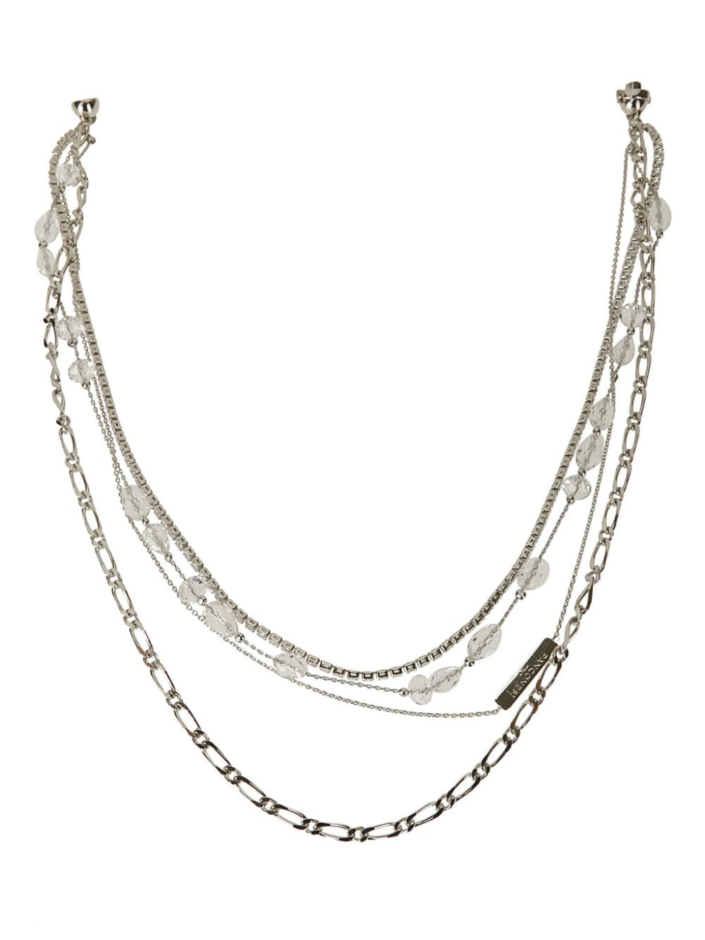 Panconesi Famiglia halsketting met meerdere kettingen - Zilver