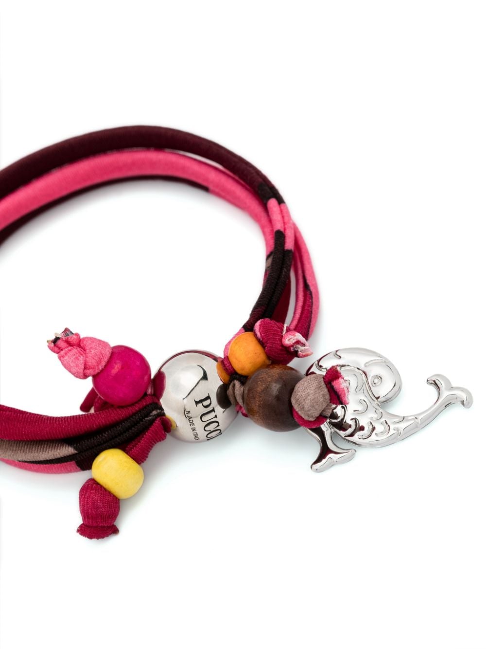PUCCI Fiamme-print beaded bracelet - Roze