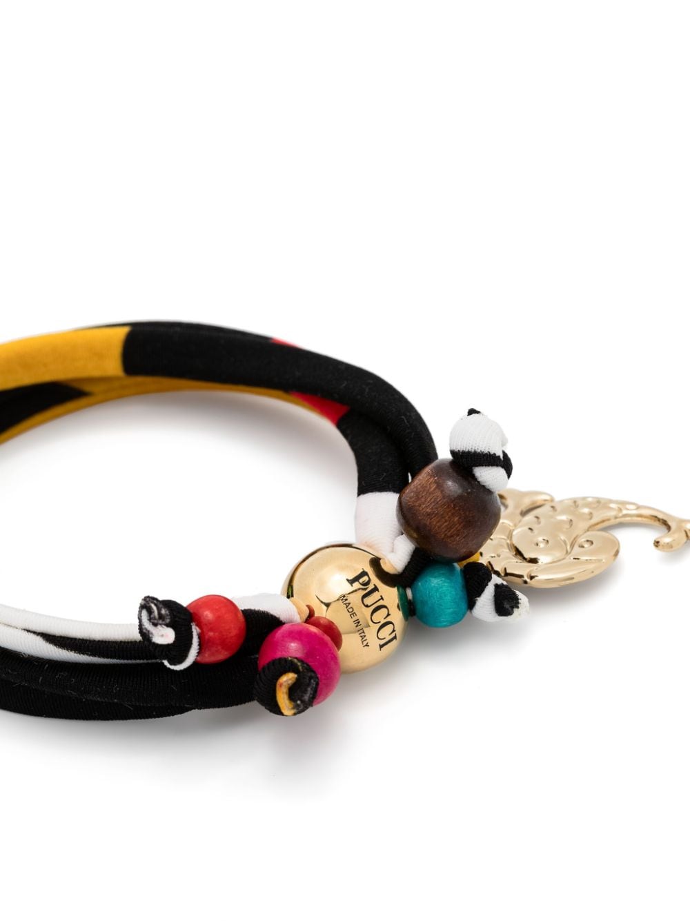 PUCCI Marmo-print beaded bracelet - Zwart