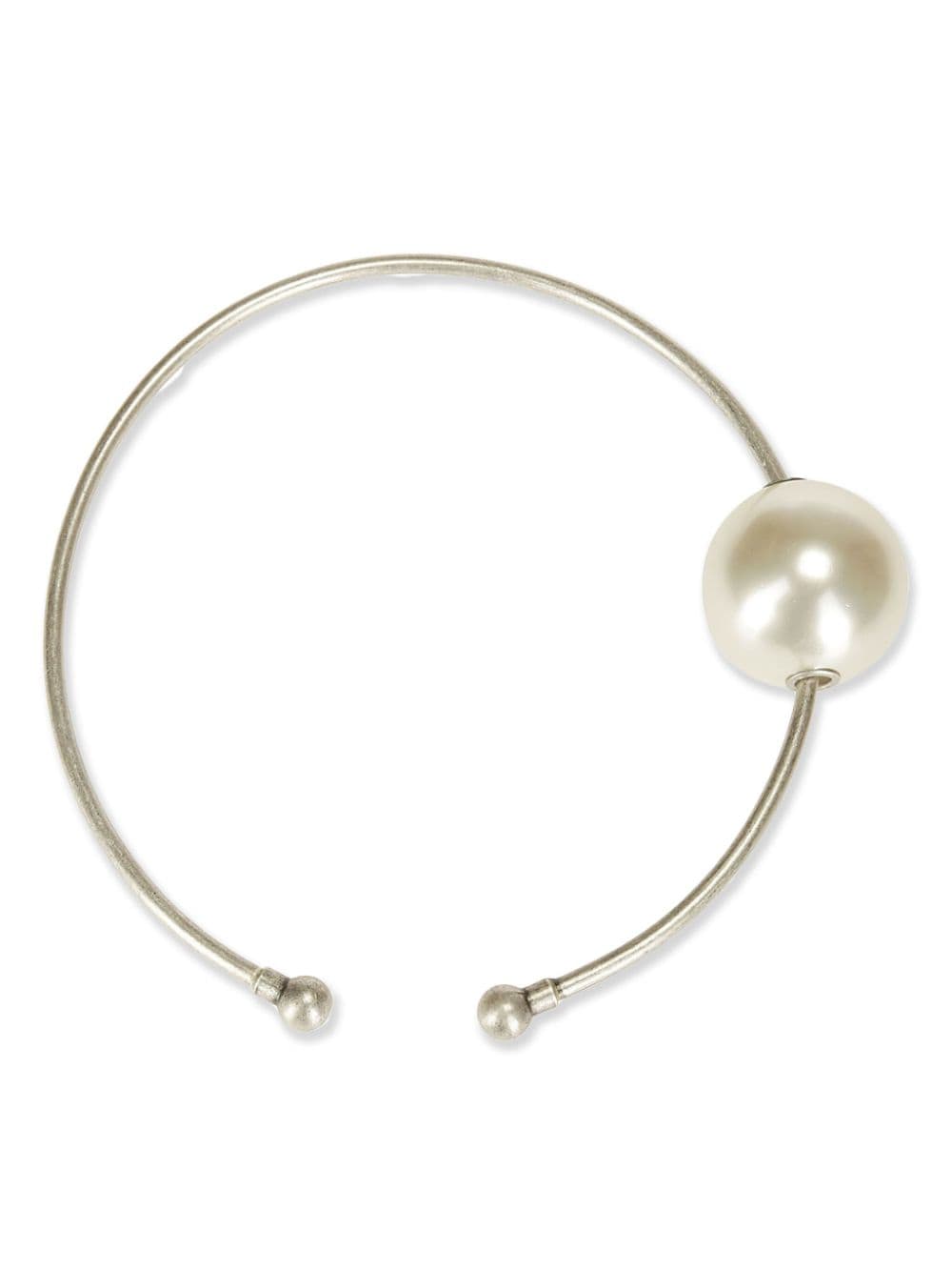 Sportmax faux-pearl choker necklace - Zilver