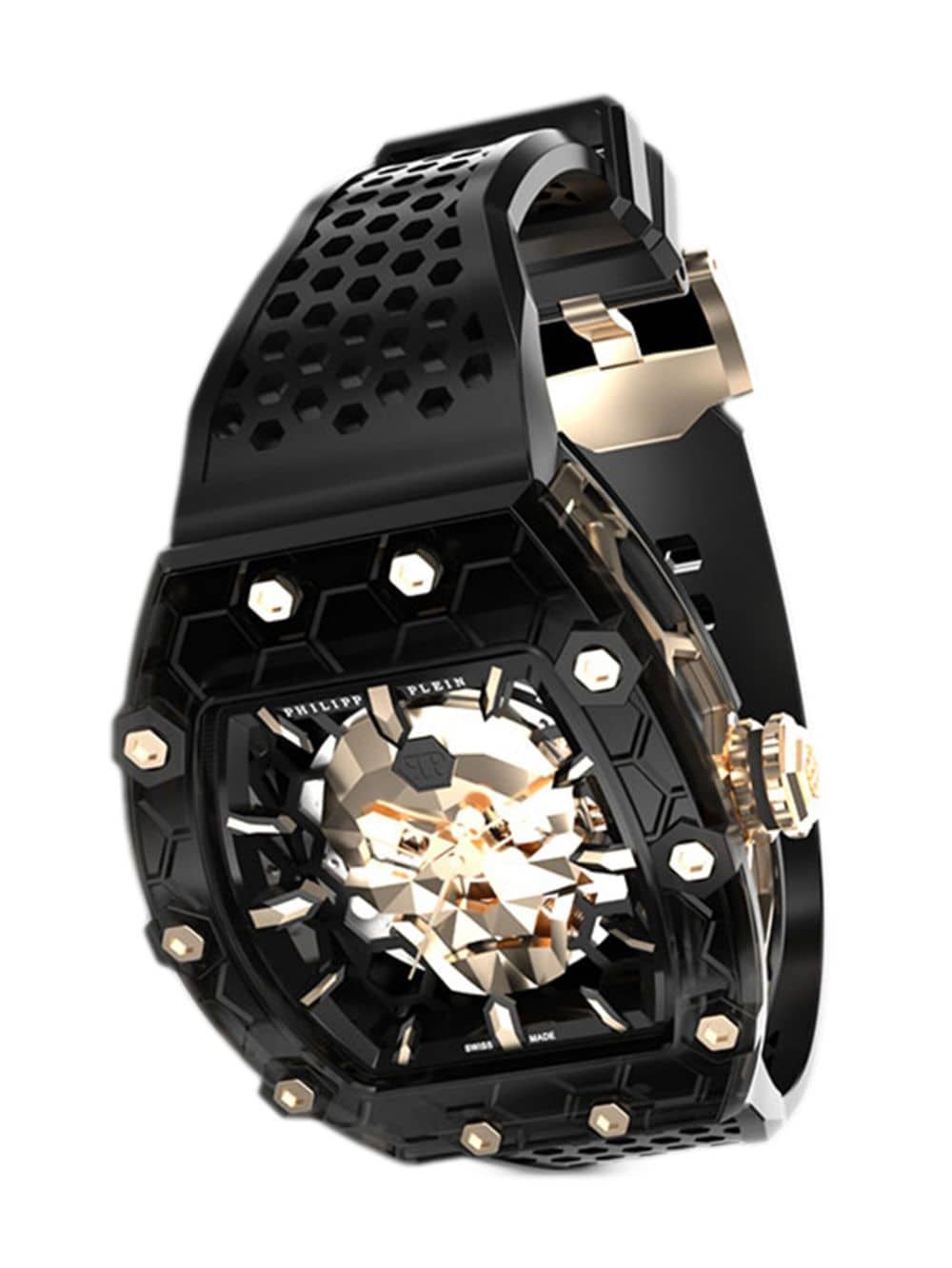 Philipp Plein Crypto King BEA$T 44 mm horloge - Zwart