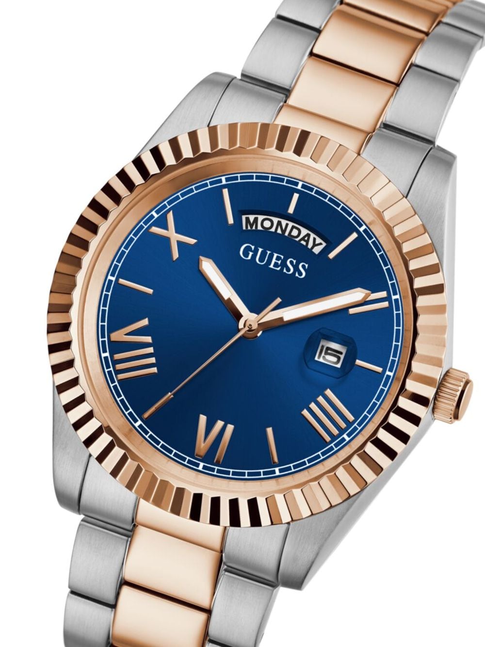 GUESS USA stainless steel battery 36mm - Blauw