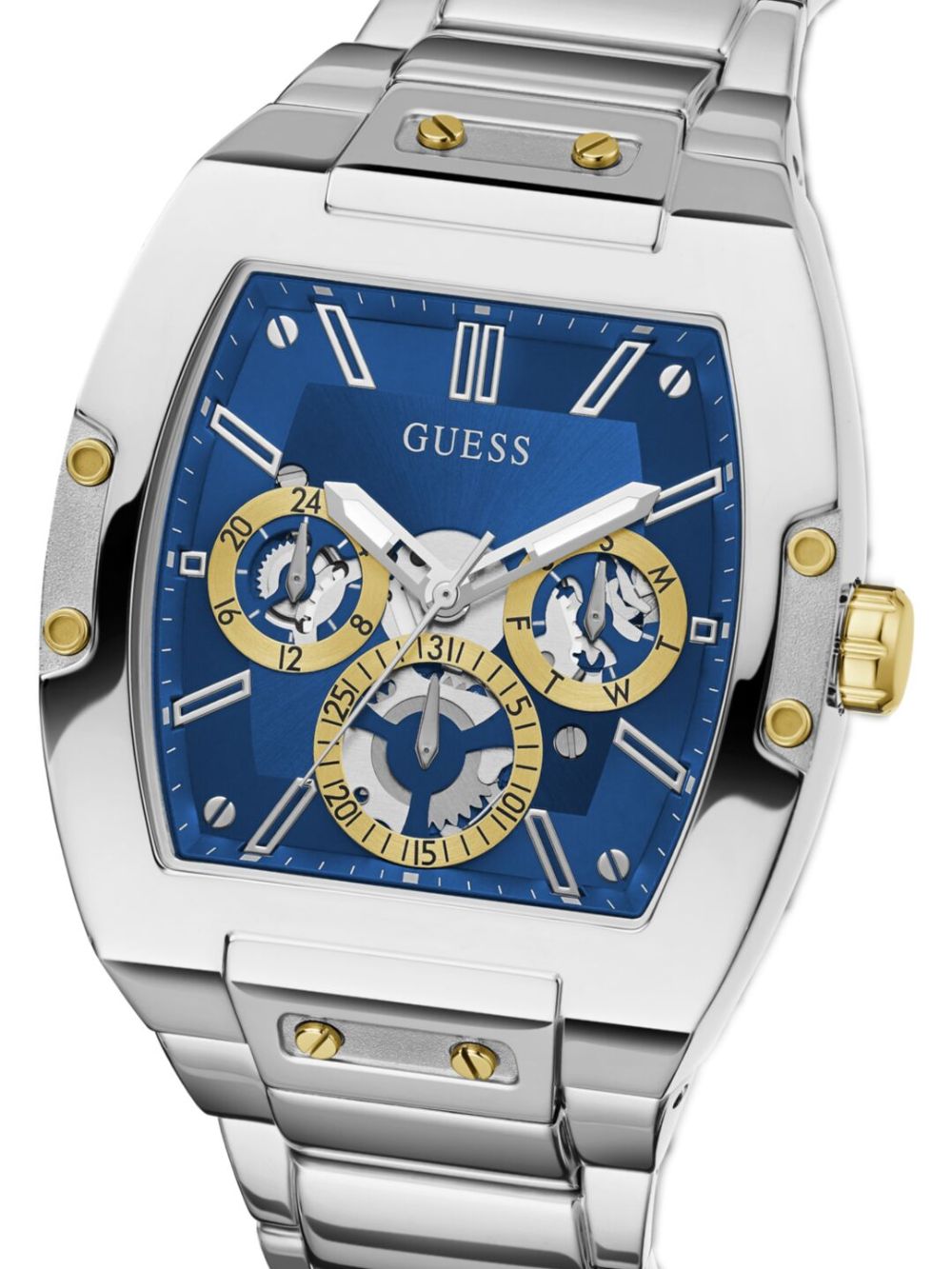 GUESS USA stainless steel chronograph 43mm - Blauw