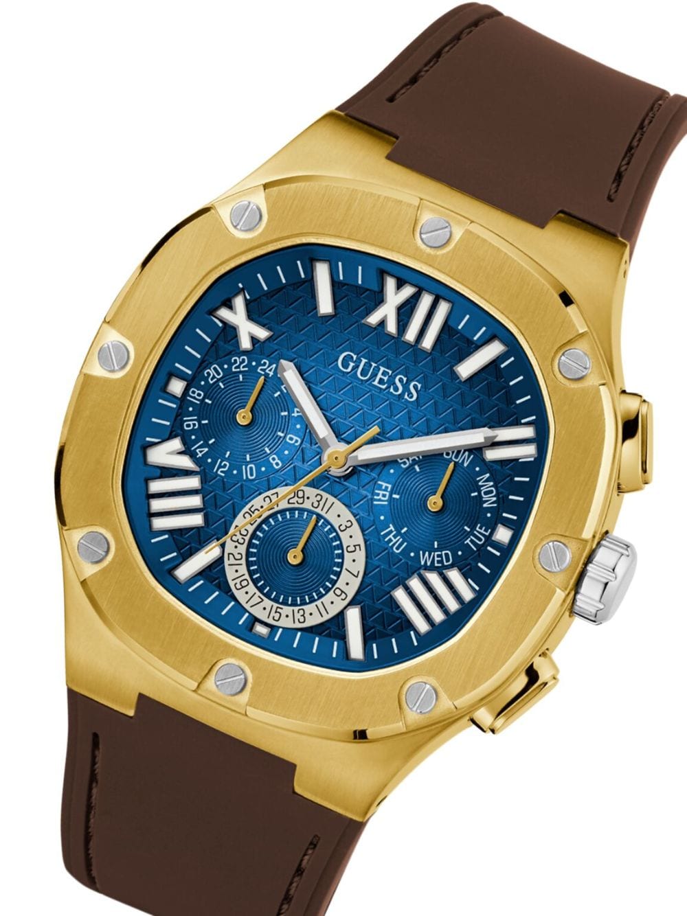 GUESS USA stainless steel chronograph 42mm - Blauw