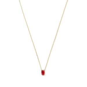 Isabel Bernard Baguette Dames Ketting Goud - GoudkleurigRood