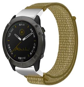 Strap-it Garmin Fenix 5 / 6 nylon band (olijfgroen)