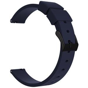 Strap-it Luxe siliconen horlogeband 14mm universeel (donkerblauw)