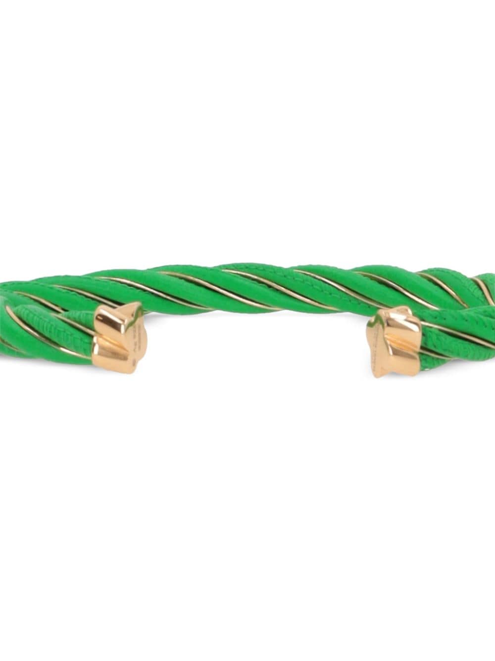 Bottega Veneta Twist leather cuff bracelet - Groen