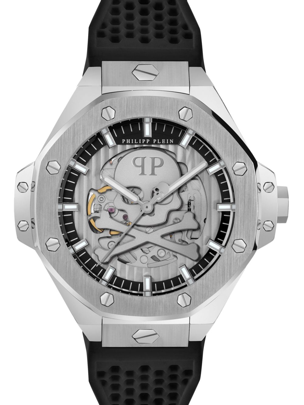 Philipp Plein $keleton Royal 46mm horloge - Zilver