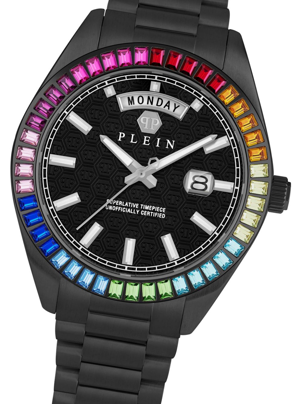 Philipp Plein Date Superlative 42mm horloge - Zwart