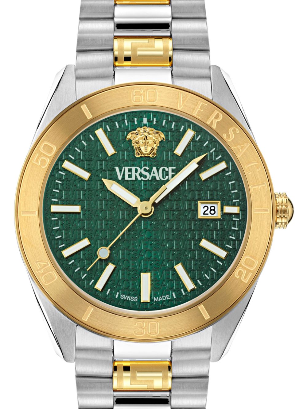Versace V-Dome 42mm horloge - Groen
