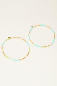 My jewellery Mintgroene armbanden set miyuki