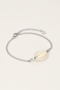 My jewellery Armband met schelp en parels