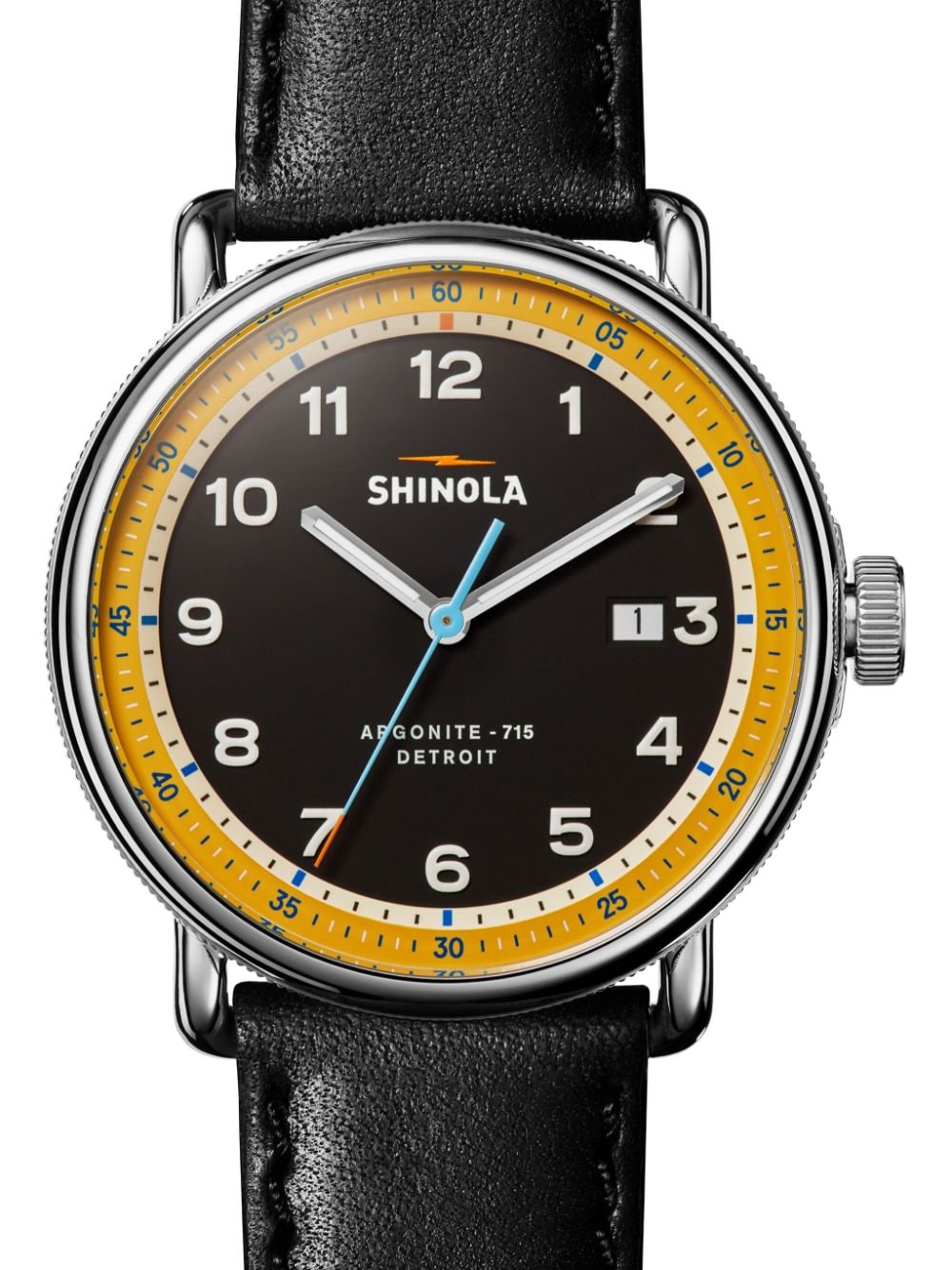 Shinola The Canfield 43mm horloge - Zwart