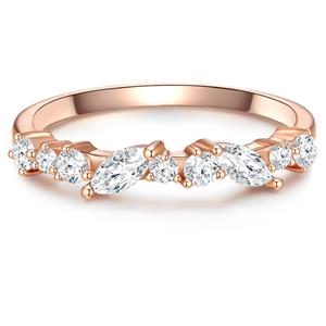 Glanzstücke München Zilveren ring Sterling zilver Zirkonia in Roségoud