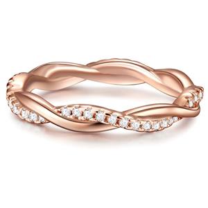 Trilani Zilveren ring Sterling zilver Zirkonia in Roségoud