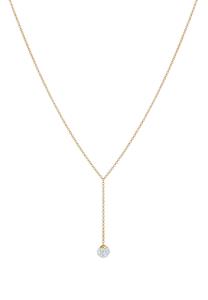 Elli Dames Y-Ketting Bol met Kristallen in 925 Sterling Zilver