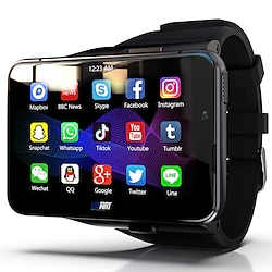 Light in the box LOKMAT APPLLP Max Slimme horloge 2.88 inch(es) Smart horloge Smart Watch-telefoon 4G LTE Bluetooth Stappenteller Slaaptracker Sedentaire herinnering Compatibel met: Android iOS Dames Heren GPS Lange