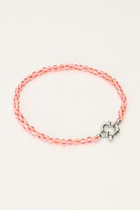 My jewellery Island roze kralen armband met slotje