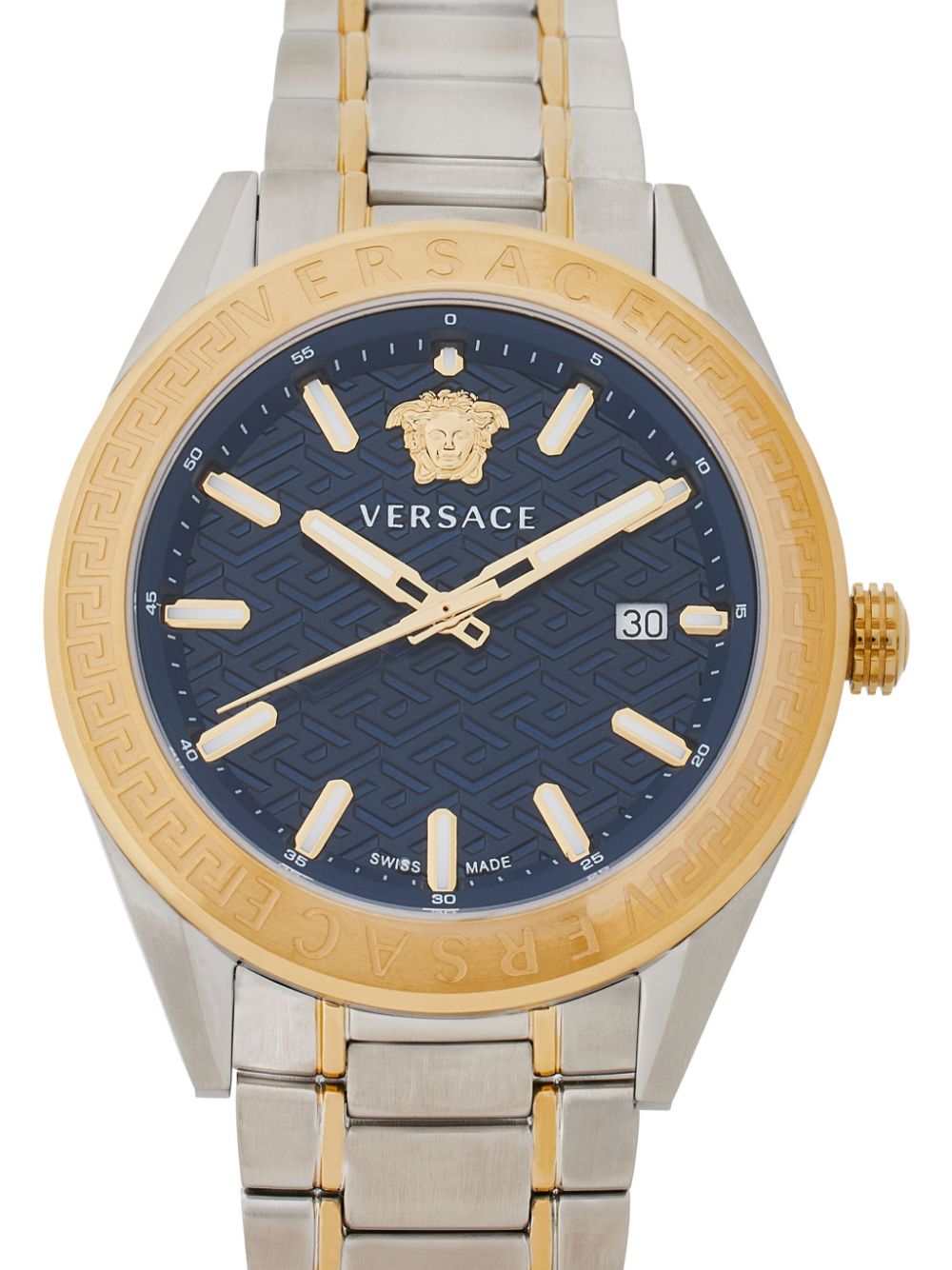 Versace V-Code horloge 42 mm - Blauw