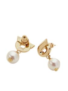 Ferragamo faux-pearl Gancini earrings - Goud