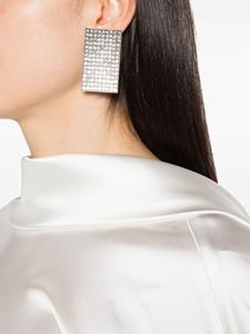 Alessandra Rich crystal-embellished clip-on earrings - Zilver