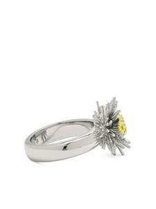 Marc Jacobs Ring met bloemenprint - Zilver
